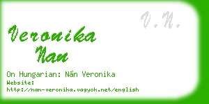veronika nan business card